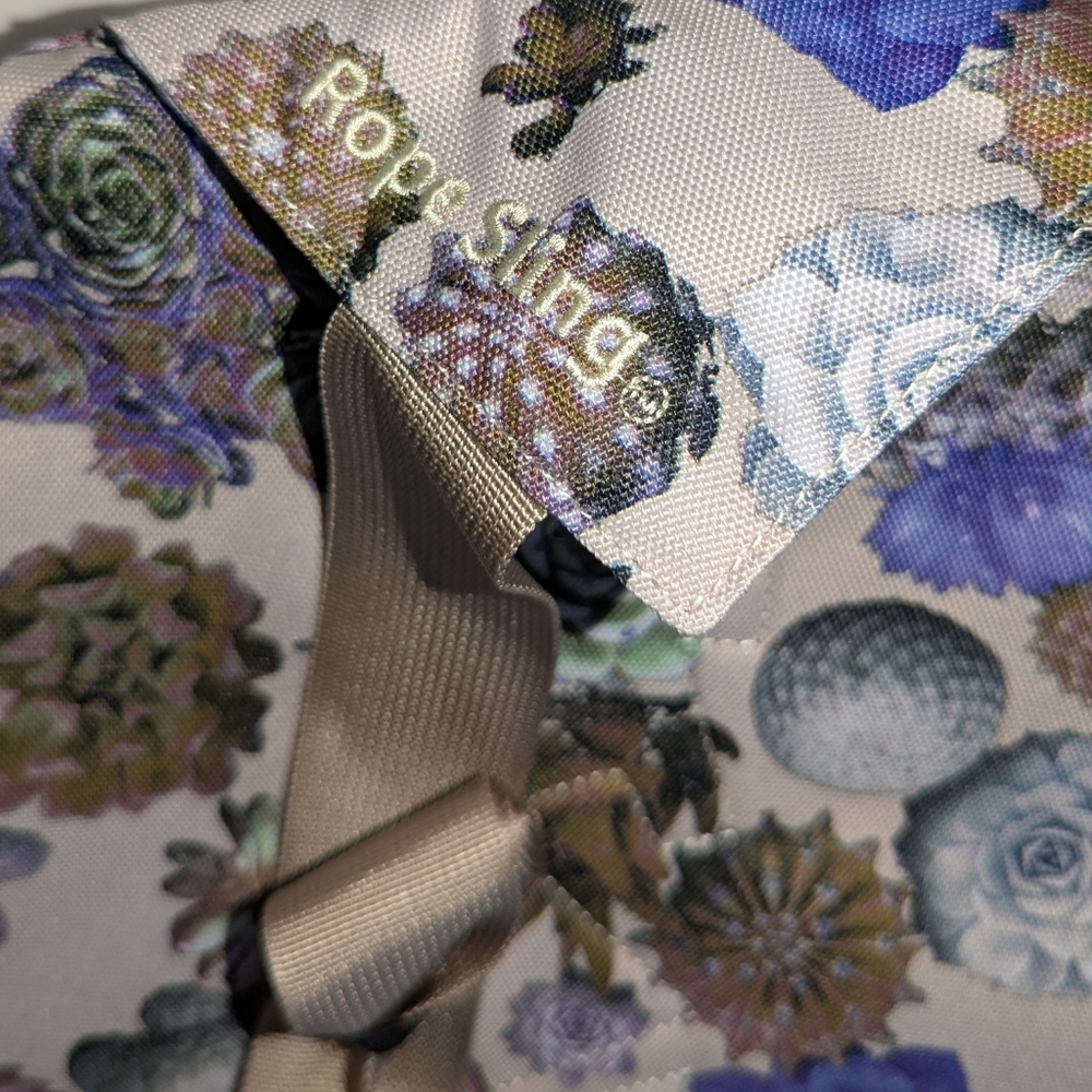 KAVU Bag Rope Sling  Floral Succulent Print Lavender Strap Camping Hiking Travel - Picture 4 of 7